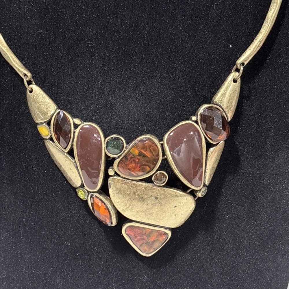 Lot Of 2 Unmarked Amber/Gold Necklaces - Picture 12 of 16